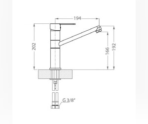 Смеситель для кухни Alveus Zenit, G55 бежевый, 1119875