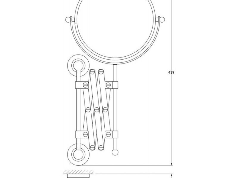 Настенное косметическое зеркало 3SC Stilmar STI 020 двустороннее с 2-х кратным увеличением