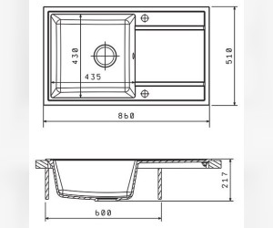 Кухонная мойка Florentina Липси 860 грей