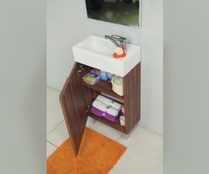 Тумба под раковину Акватон Эклипс Н темный эбони, 1A172601EK560