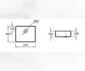 Раковина накладная Jacob Delafon DELTA 51 х 40,5 см ESA01-00