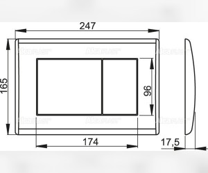 Клавиша смыва AlcaPlast M270, белый
