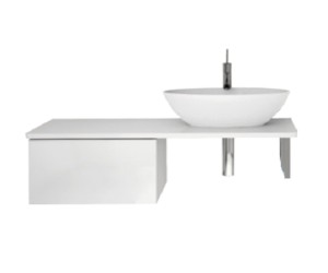 Ящик Dreja Box 60 см, 99.9100, подвесной, белый глянцевый