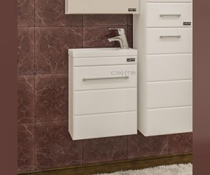 Тумба под раковину СаНта Омега 40 207036, подвесная, цвет белый