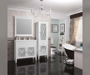 Зеркало Opadiris Палермо 80, 00-00002351, белый матовый