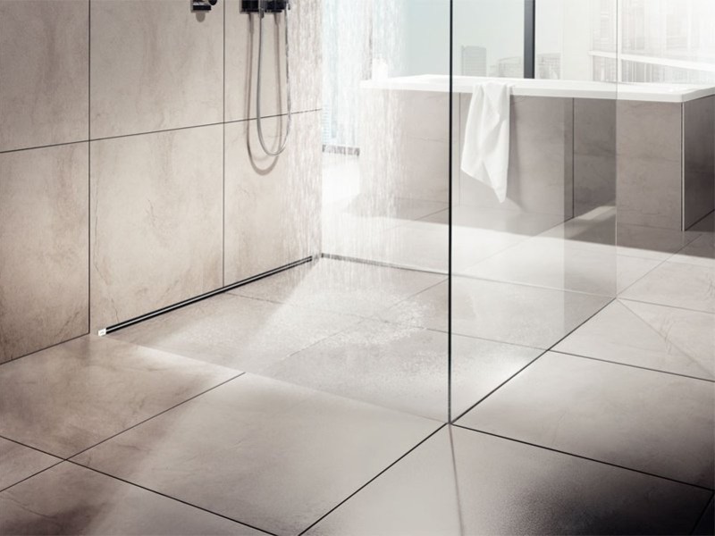 Душевой лоток Viega Advantix Vario 736736 под щелевую решетку, пристенный, подрезной от 30-120 см, высота сифона 6,6 см