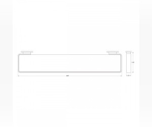 Полка с держателями Artwelle Regen 832760A, цвет хром