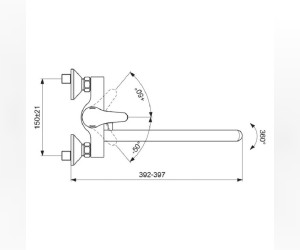 Смеситель для ванны и душа Vidima Next BA372AA, хром