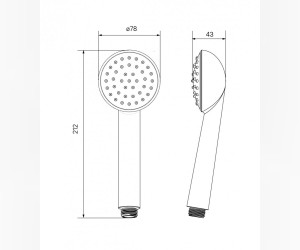 Душевая лейка Milardo Niagara хром, NIA1F78M18