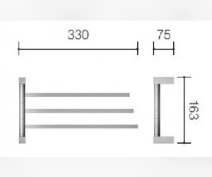 Полотенцедержатель Schein Durer 26834, 42.9 см, хром