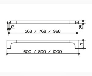 Полотенцедержатель Keuco Edition 400 11501 010800, 80 см, хром