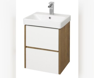 Тумба под раковину Акватон Сканди 45 см, 1A251601SDZ90, подвесная/напольная, белый/дуб рустикальный