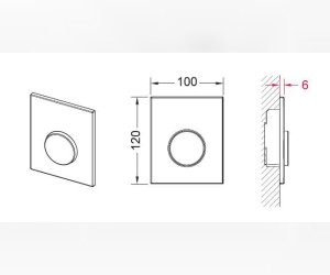 Панель TECE Loop Urinal 9 242 625, хром матовый