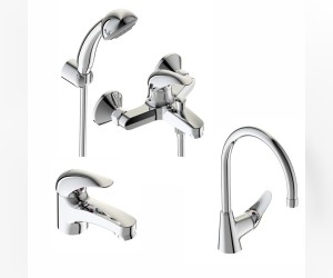 Комплект смесителей Vidima Orion OR001ON (BA001AA/BA004AA/BA365ZZ), хром