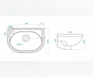 Мини-раковина Бриз 40 от Santek WH11044 40*36 см