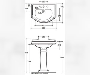 Раковина Kerasan 69 Retro 104601