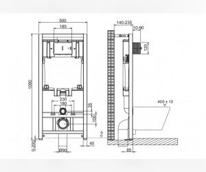 Инсталляция BelBagno BB002-80 для подвесного унитаза