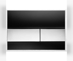 Клавиша смыва TECE Square 9 240 807, стекло черное, клавиши хром глянцевый