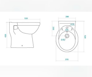 Биде Santek Консул WH111617 напольное