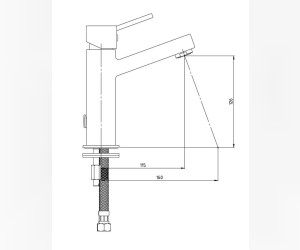Смеситель GPD Tulio MLB135, для раковины, хром