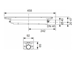 Сифон TECE Drainprofile 673001 низкий DN40, боковой слив