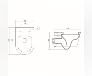 Подвесной унитаз Aquatek Бетта с сиденьем Soft Close, белый, AQ1253W-00
