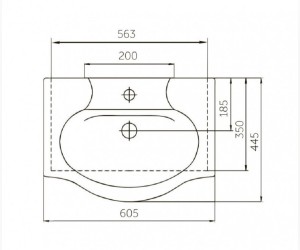 Раковина Rosa Элегия 60 для тумбы Corozo
