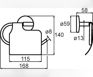 Держатель туалетной бумаги Milardo Cadiss CADSMC0M43