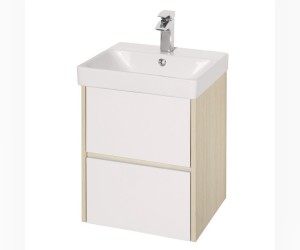 Тумба под раковину Акватон Сканди 45 см, 1A251601SDB20, подвесная/напольная, белый/дуб верона