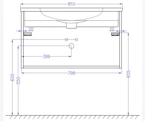 Тумба под раковину Jacob Delafon Madeleine EB2053-J5, 80 см, блестящая белая
