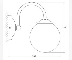Светильник 40W 3SC Stilmar UN STI 526, античная бронза