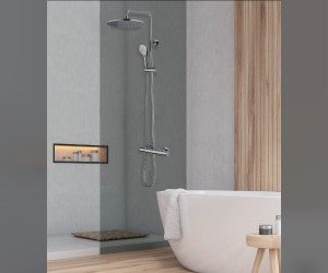 Душевая система Bossini Cosmo L10045.030, верхний душ круглый