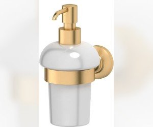 Держатель с дозатором жидкого мыла 3SC Stilmar STI 305, матовое золото