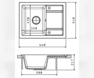 Мойка кухонная Florentina Липси 660 антрацит