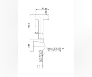 Гигиенический душ GPD STS04, 1 режим, хром