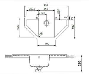 Мойка угловая Franke MARIS MRG 612 E, 114.0284.584, гранит, установка сверху, цвет оникс, 96*50 см