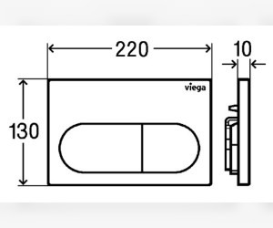 Клавиша смыва Viega Prevista Visign for Life 6 мод. 8602.1, матовый хром, 773755