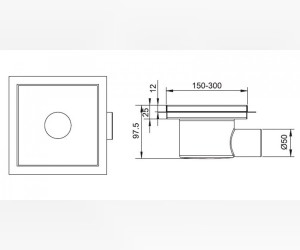 Душевой трап RGW SDR-11 Q 20х20см, 21211120-02