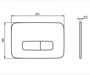 Кнопка смыва Ideal Standard Oleas M3 Black R0123A6, цвет черный