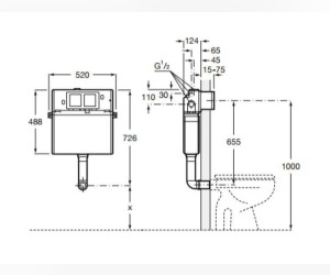 Смывной бачок скрытого монтажа Roca Basic Tank 890090200