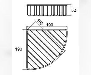 Полка Milardo 105WC00M44 угловая