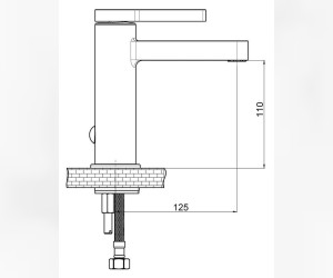 Смеситель GPD Gildo MLB165-K-R, для раковины, без донного клапана, хром/розовое золото