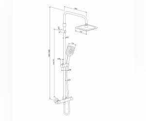 Душевая система Damixa Option, термостатическая, хром, DX218092000