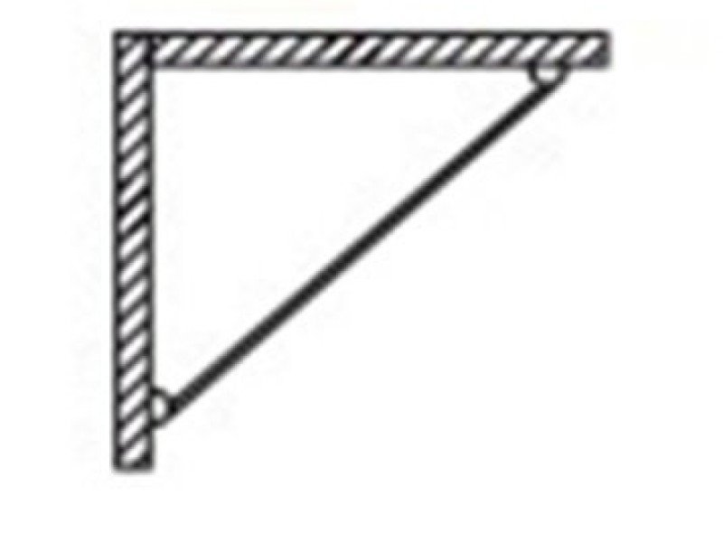 Карниз для ванны Bas КЗ00011 170 см прямой, нержавеющая сталь