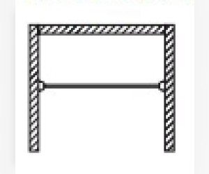 Карниз для ванны Bas КЗ00011 170 см прямой, нержавеющая сталь