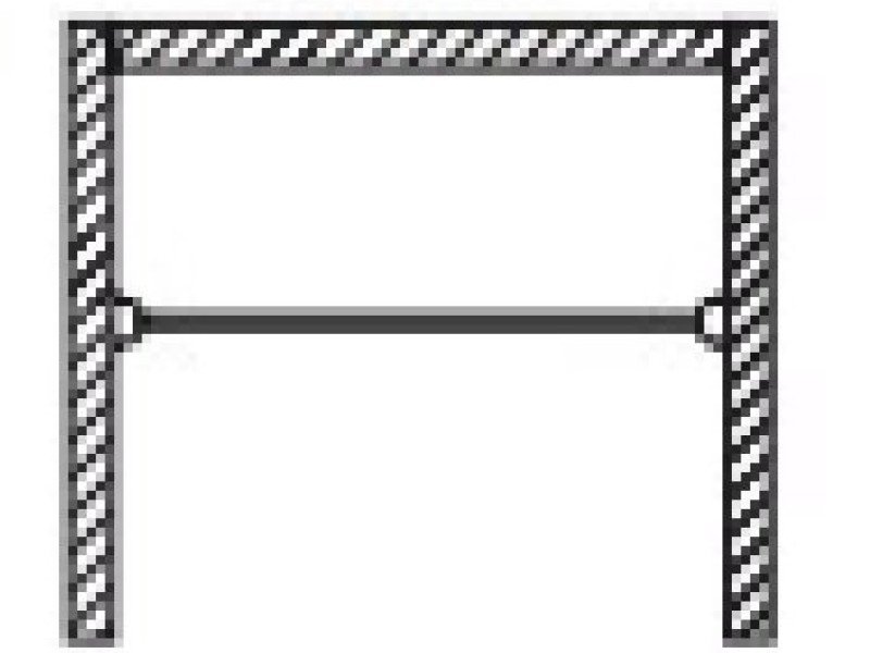 Карниз для ванны Bas КЗ00011 170 см прямой, нержавеющая сталь
