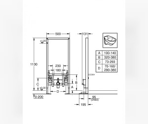 Инсталляция Grohe Rapid SL 38581001 для биде, усиленная