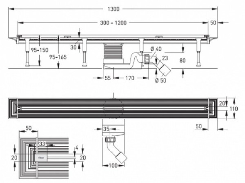 Дизайн-вставка Viega Visign SR2 мод. 4965.31, 686291, глянцевый хром