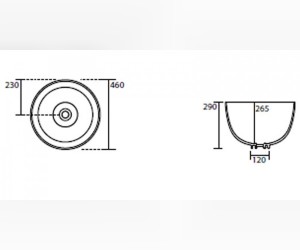 Раковина Kerasan Ciotola накладная 46 х 46 x 29 см