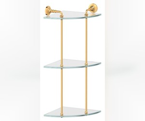 Полка 3SC Stilmar STI 219 угловая 3-х ярусная 23 см, золото